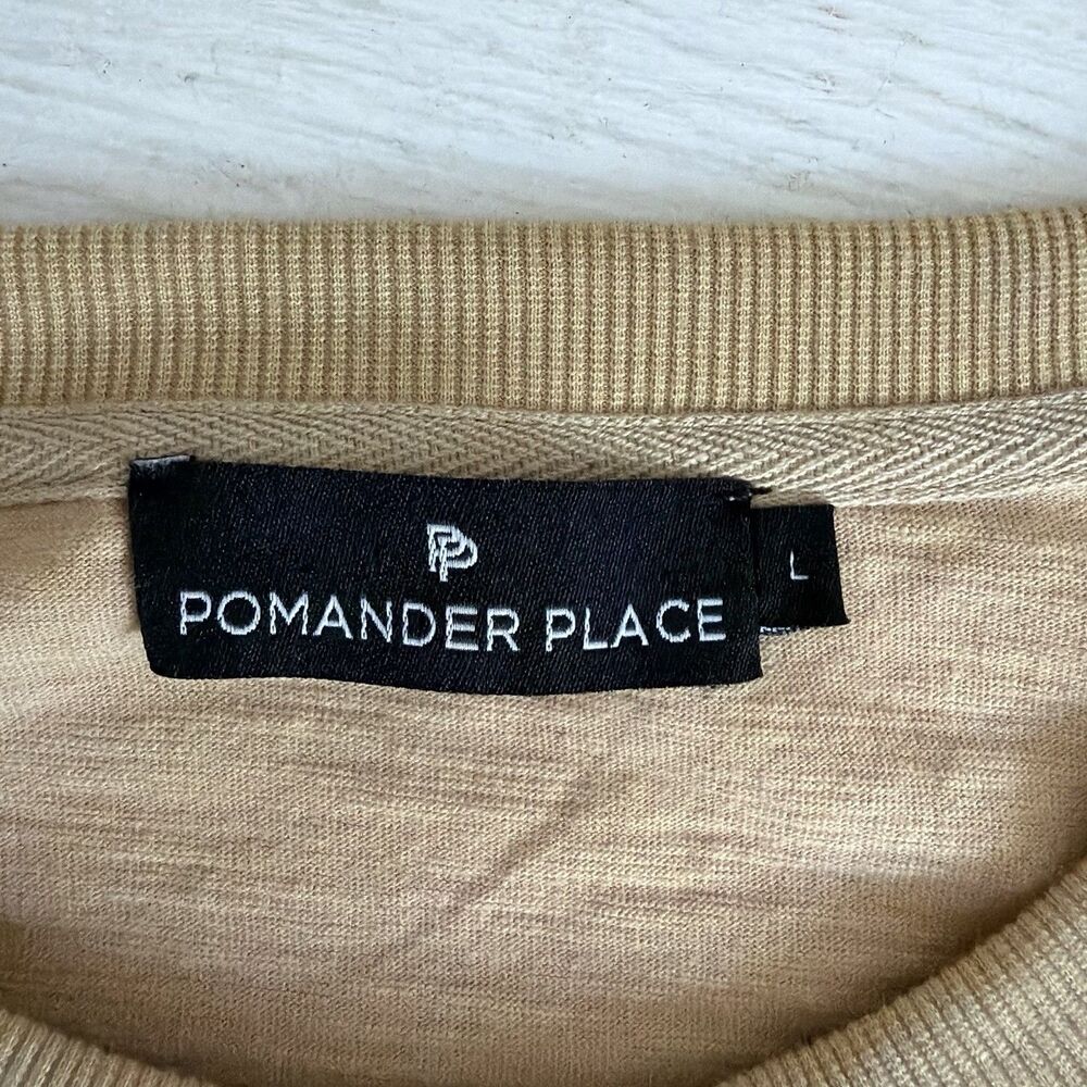 Pomander Place Tuckernuck Beige Long Puff Smocked Sleeve Blouse Size Large - Picture 7 of 7